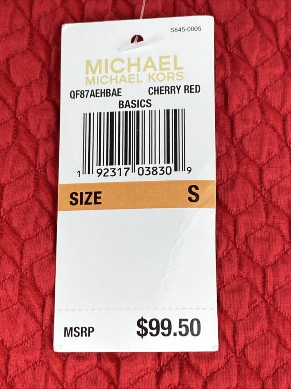 Michael Kors Skirt Women's Size Small Cherry Red Textured Knit Pencil Basics NWT - Picture 4 of 16